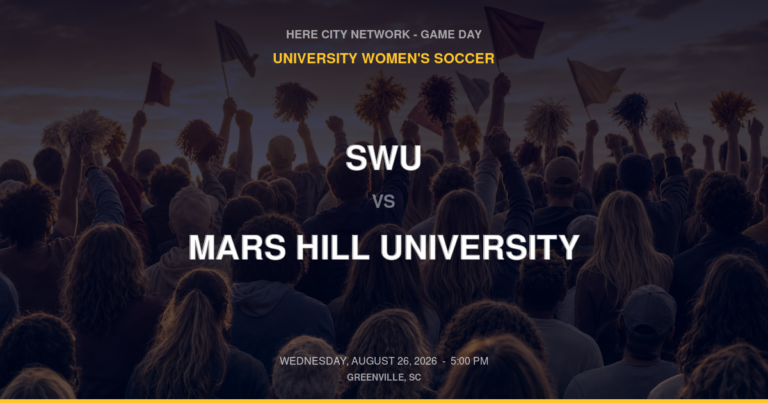 SWU vs. Mars Hill University — University Women's Soccer Game Day — Greenville, SC — Aug 26, 2026