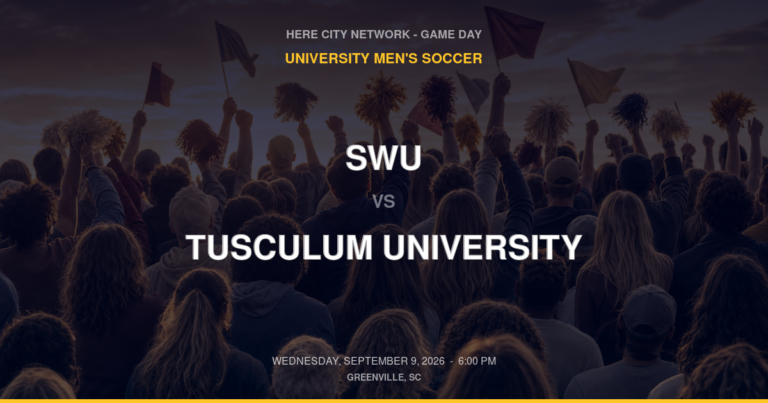 SWU vs. Tusculum University — University Men's Soccer Game Day — Greenville, SC — Sep 9, 2026