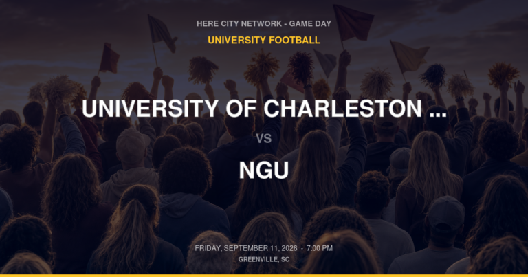 University of Charleston - First Responders & Military Appreciation Night vs. NGU — University Football Game Day — Greenville, SC — Sep 11, 2026