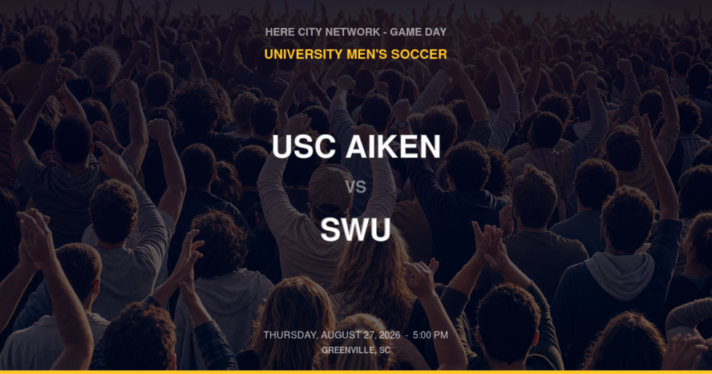 USC Aiken vs. SWU — University Men's Soccer Game Day — Greenville, SC — Aug 27, 2026