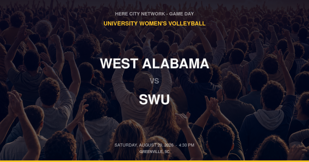 West Alabama vs. SWU — University Women's Volleyball Game Day — Greenville, SC — Aug 29, 2026