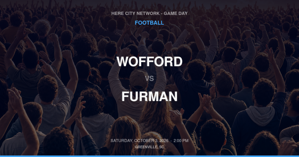 Wofford vs. Furman — Football Game Day — Greenville, SC — Oct 3, 2026