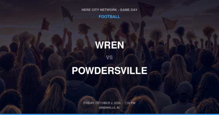 Wren vs. Powdersville — Football Game Day — Greenville, SC — Oct 2, 2026